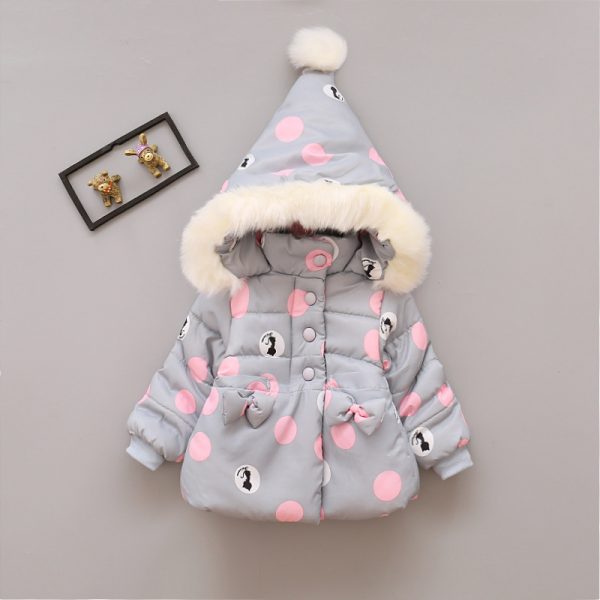 2017 Winter Baby Girls Coats Infant/Newborn Warm Jackets Cartoon Children Thick Outerwear Kids Outdoor Snow Parkas