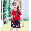 White COLORED GIRLS SUMMER SUIT 2019 NEW KOREAN VERSION OF THE BIG CHILDREN’S TIDE GIRLS SUMMER SHORT - Image 2