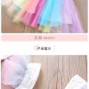 Unicorn frock girl princess dress baby cartoon eyelashes stitching rainbow colors - Image 2