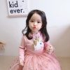 unicorn theme girls dress cartoon long-sleeved top stitching star mesh skirt princess skirt online in pakistan - Image 2