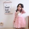 unicorn theme girls dress cartoon long-sleeved top stitching star mesh skirt princess skirt online in pakistan - Image 3